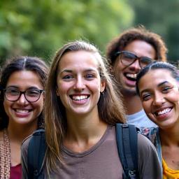 Des collègues soudés lors d'un voyage de team building
